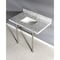 Kingston Brass 36X22 Marble Vanity Top W/ Brass Feet Combo, Marble/ Nickel KVPB3630MBSQ8 - alternate 4